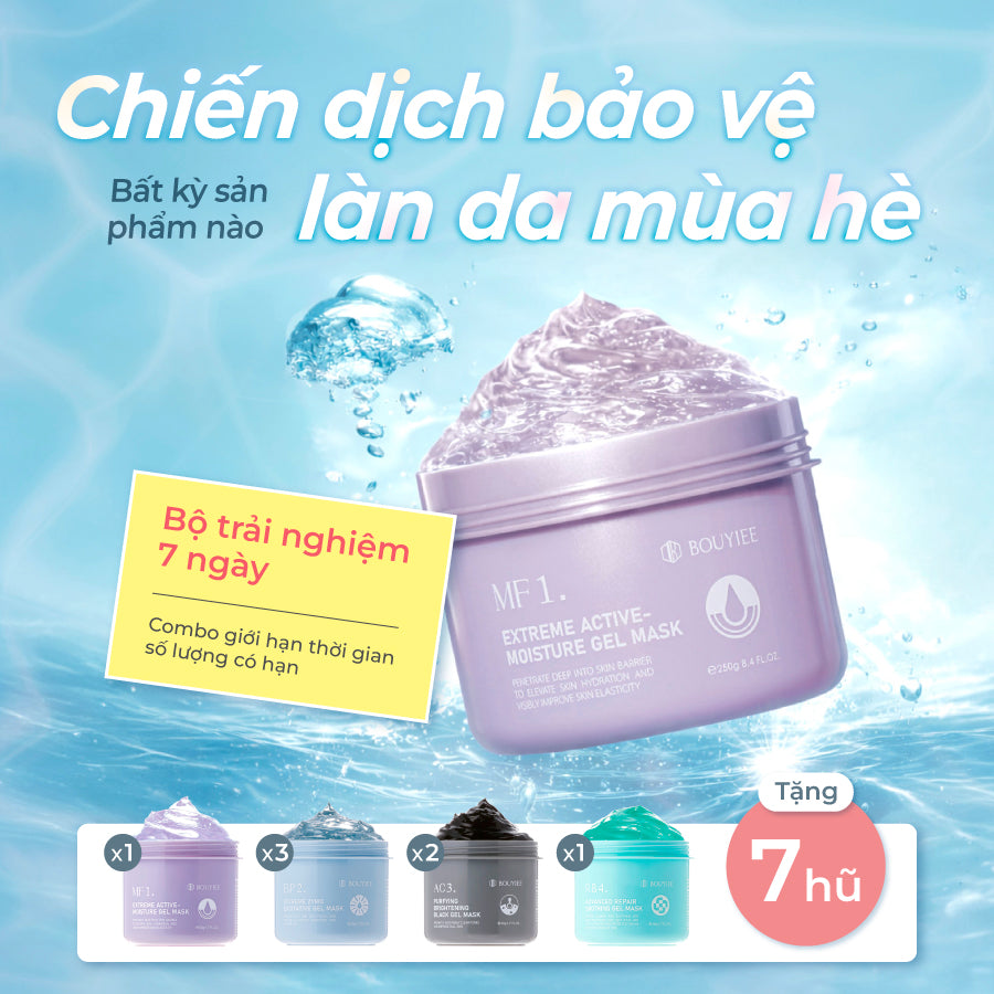 [❤️‍🔥Hàng cận date | Bộ trải nghiệm 7 ngày] Bouyiee Mặt Nạ Thạch Đông MF1 Dưỡng Ẩm Siêu Năng - 250g