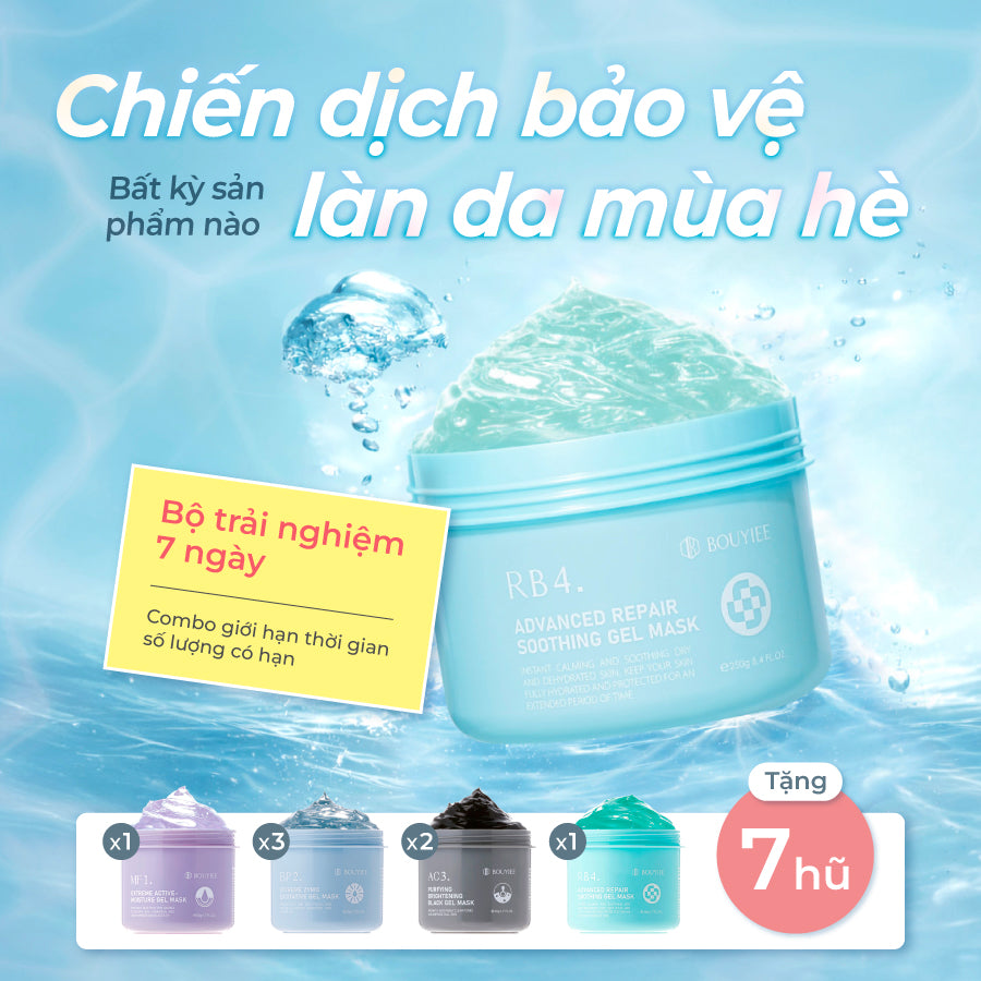 [❤️‍🔥Hàng cận date | Bộ trải nghiệm 7 ngày] Bouyiee Mặt Nạ Thạch Toàn Năng RB4 Phục Hồi Làm Dịu Da - 250g